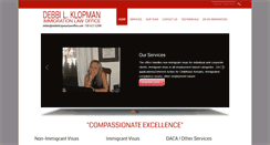 Desktop Screenshot of debbiklopmanlawoffice.com